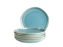 Die moderne Hausfrau Dessertteller Set, Steinzeug Cordelia Grün