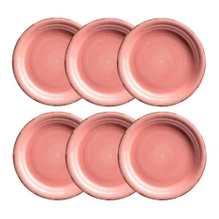 Die moderne Hausfrau Dessertteller-Set, Steingut LUMACA Koralle