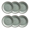 Die moderne Hausfrau Dessertteller-Set, Steingut LUMACA Grau