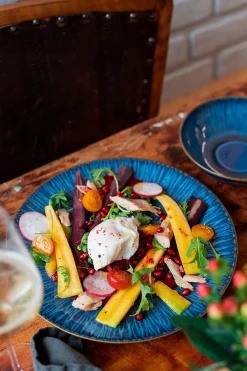 Die moderne Hausfrau Dessertteller-Set, Steinzeug Eisfall