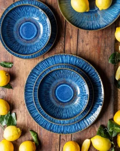 Die moderne Hausfrau Dessertteller-Set, Steinzeug Eisfall