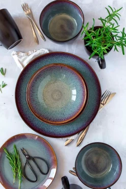 Die moderne Hausfrau Dessertteller-Set, Steinzeug Teona 4 x Dessertteller