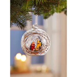 Die moderne Hausfrau 3D-Glaskugel „Krippe“