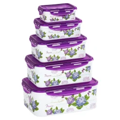 Die moderne Hausfrau Dosen-Set "Hortensie", 5 Stück lila