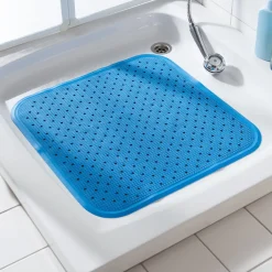 Die moderne Hausfrau Duschmatte blau