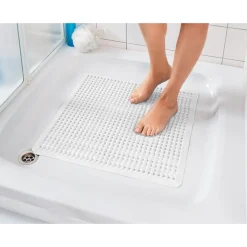 Die moderne Hausfrau Duschmatte weiß