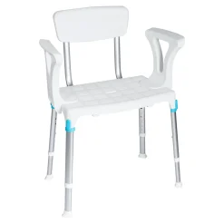 Die moderne Hausfrau Duschstuhl mit Rücken- und Armlehnen