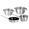 Die moderne Hausfrau Edelstahl -Topfset "Expert", 7-teilig