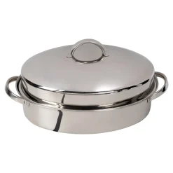 Die moderne Hausfrau Edelstahl-Bräter mit Gittereinsatz, 3 l