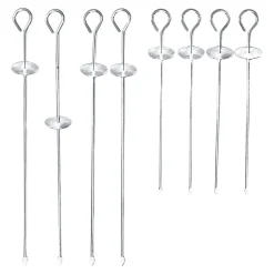 Die moderne Hausfrau Edelstahl-Spieße mit Abstreifer, 8 Teile