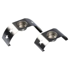 Die moderne Hausfrau Edelstahl-Teelichthalter-Set, 2-teilig