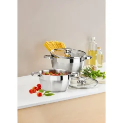 Die moderne Hausfrau Edelstahl-Topfset, 4-teilig