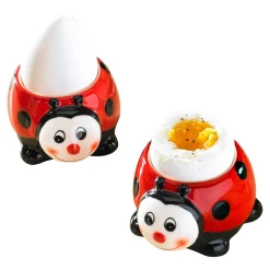 Die moderne Hausfrau Eierbecher, 2 Stück Marienkäfer
