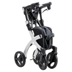 Die moderne Hausfrau Einkaufsrollator Rollz Flex mit Sitz und Tasche, faltbar Pebble White Small
