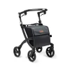 Die moderne Hausfrau Einkaufsrollator Rollz Flex mit Sitz und Tasche, faltbar Matt Black