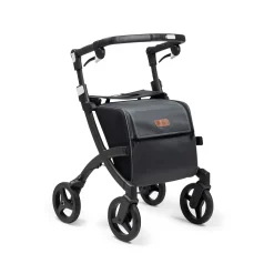 Die moderne Hausfrau Einkaufsrollator Rollz Flex mit Sitz und Tasche, faltbar Matt Black