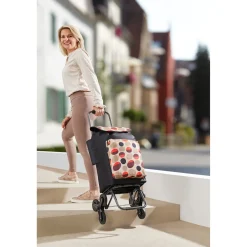 Die moderne Hausfrau Einkaufs-Treppentrolley „Hugo“ mit Klappfunktion