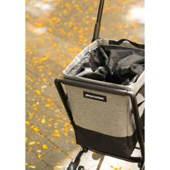 Die moderne Hausfrau Einkaufstrolley EASY GO Fresh grau-schwarz