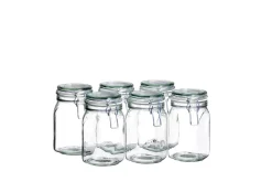Die moderne Hausfrau Einmachglas mit Deckel, 1,05 l GOTHIKA 6 x Einmachglas