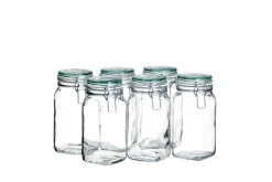 Die moderne Hausfrau Einmachglas mit Deckel, 1,45 l GOTHIKA 6 x Einmachglas