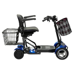 Die moderne Hausfrau Elektroroller AT52317 mit Tasche & Korb blau