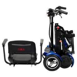 Die moderne Hausfrau Elektroroller AT52317 mit Tasche & Korb blau