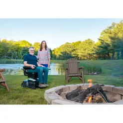 Die moderne Hausfrau Elektrorollstuhl M35+ mit Staufächern, 6 km/h gelb