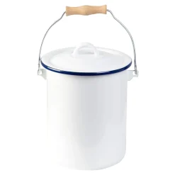 Die moderne Hausfrau Emaille-Mülleimer „Klassik“