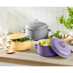 Die moderne Hausfrau Emailletopf-Set "Trend", 6-teilig