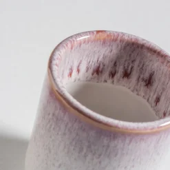 Die moderne Hausfrau Espressobecher-Set, Steinzeug Alpenwiese Beere / Creme