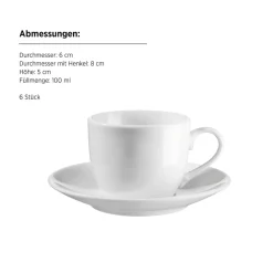 Die moderne Hausfrau Espressotassen-Set, Porzellan Barca