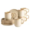 Die moderne Hausfrau Espressotassen-Set, Steinzeug Cordelia Sand
