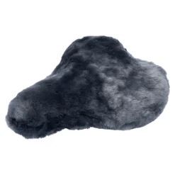 Die moderne Hausfrau Fahrradsattelbezug Lammfell grau