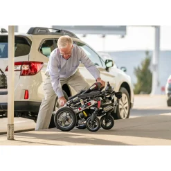 Die moderne Hausfrau Falt-Elektrorollstuhl M40+ mit Hinterradantrieb