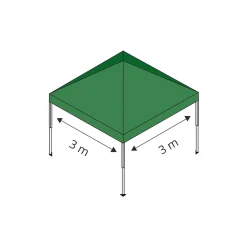 Die moderne Hausfrau Faltpavillion, 3x3 m grün