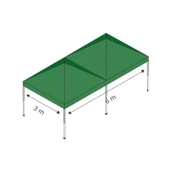 Die moderne Hausfrau Faltpavillon, 3x6 m grün