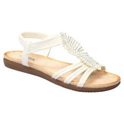 Damen Die moderne Hausfrau Fashion-Sandale "Feder" weiß