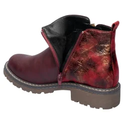 Damen Die moderne Hausfrau Fashion-Stiefelette „Miriam“ bordeaux