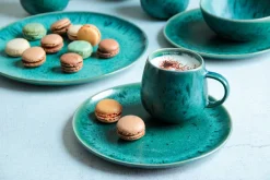 Die moderne Hausfrau Frühstücks Set, Steinzeug Carellia Blau