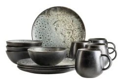 Die moderne Hausfrau Frühstücks Set, Steinzeug Carellia Grau