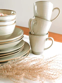 Die moderne Hausfrau Frühstücksgeschirr, Keramik Nottingham