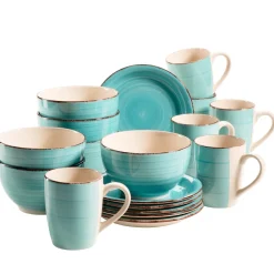 Die moderne Hausfrau Frühstücksgeschirr, Steingut Lumaca Laguna