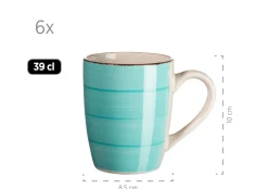 Die moderne Hausfrau Frühstücksgeschirr, Steingut Lumaca Laguna