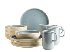 Die moderne Hausfrau Frühstücksset, Steinzeug Candy Blau