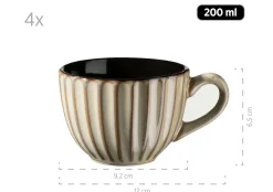 Die moderne Hausfrau Frühstücksset, Steinzeug Confino Beige