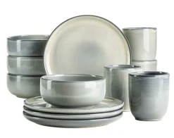 Die moderne Hausfrau Frühstücksset, Steinzeug Livio Grün