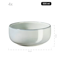 Die moderne Hausfrau Frühstücksset, Steinzeug Livio Grün