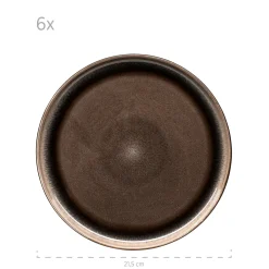 Die moderne Hausfrau Frühstücksset, Steinzeug NIARA Schwarz / Grau