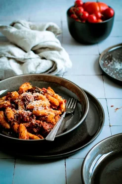 Die moderne Hausfrau Frühstücksset, Steinzeug NIARA Schwarz / Grau