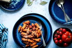 Die moderne Hausfrau Frühstücksset, Steinzeug NIARA Schwarz / Blau